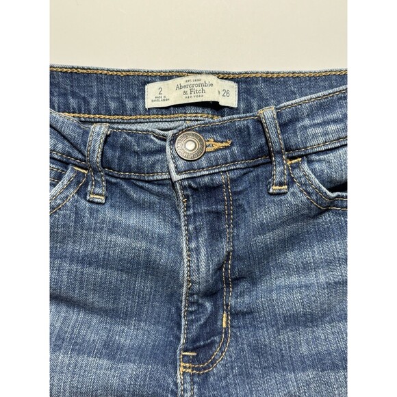 Abercrombie & Fitch Women’s Denim Cutoff Shorts Size 2/26 –Distressed Blue Jean - Picture 3 of 6